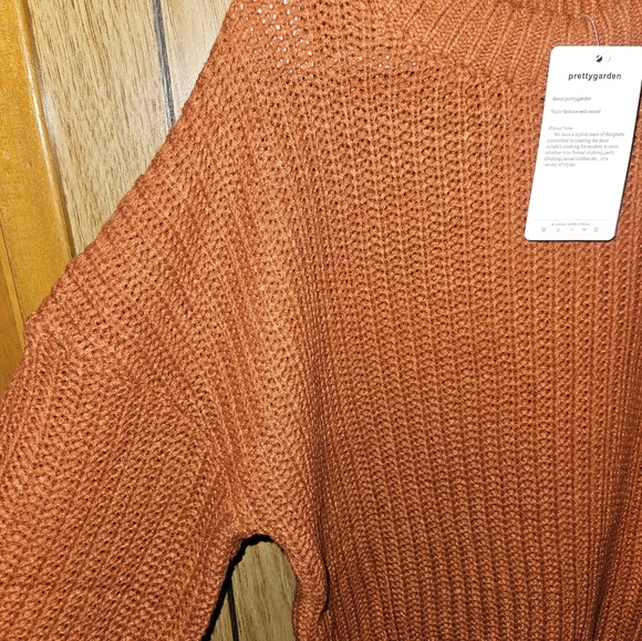 PRETTYGARDEN Women's Sweater Long Sleeve Ribbed Knit Sweater Size L - Picture 3 of 4